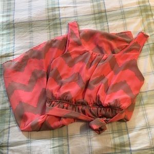 pink chevron dress